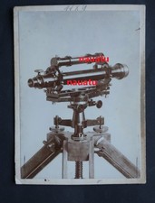 Orig. Plattenfoto  Vermessungsgerät Nivelliergerät Theodolit um 1880