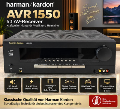 Harman Kardon AVR 1550 5.1 Receiver   Ton setzt aus   Defekt