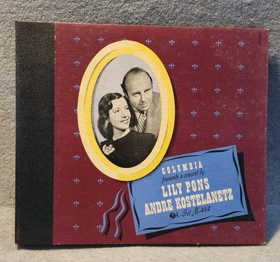 Lily Pons Pons   Kostelanetz Concert  78rpm 12'' 4 Album Set Columbia