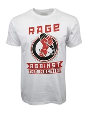 RAGE AGAINST THE MACHINE GRAHIC T SHIRT WHITE