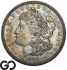 1921 Morgan Silver Dollar Philadelphia Mint Choice Unc+ Rainbow Toning!