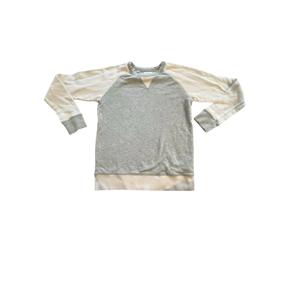 Sudadera Crewcuts Niños Outlet Talla 14 Gris y Crema Colorblock 100% Algodón Foto 3 de 4