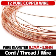 T2 99.9 Pure Copper Wire Solid Bright Uncoated Wire Diameter 0.2mm 0.3mm-5.5mm
