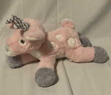 Bayby Ganz Collection jingles reindeer rattle plush pink White Spots 13  