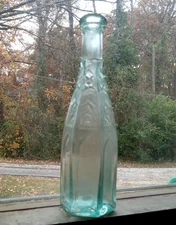 OPEN PONTIL CRUDE 6 SIDED CATHEDRAL PEPPERSAUCE BOTTLE CIVIL WAR ERA PRIVY DUG