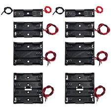 8 Pack Battery Holder Bundle with Wire 1 Battery Holder 1.5V, 2 Pcs, 2 8Pcs AA