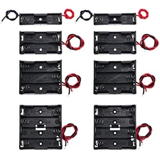  8 Pack Battery Holder Bundle with Wire 1 Battery Holder 1.5V, 2 Pcs, 2 8Pcs AA