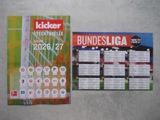 Kicker Stecktabelle Spielplan Poster Fußball Bundesliga 2026/27 Kicker Sonderh