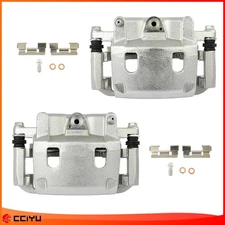 Pair Front Disc Brake Calipers w/ Bracket For 2004-2007 Nissan Titan Pickup