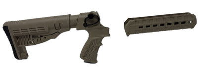 Mossberg 500 590 Stock Grip MLOK Forend Home Defense Combo Kit 12ga Shotgun Tan