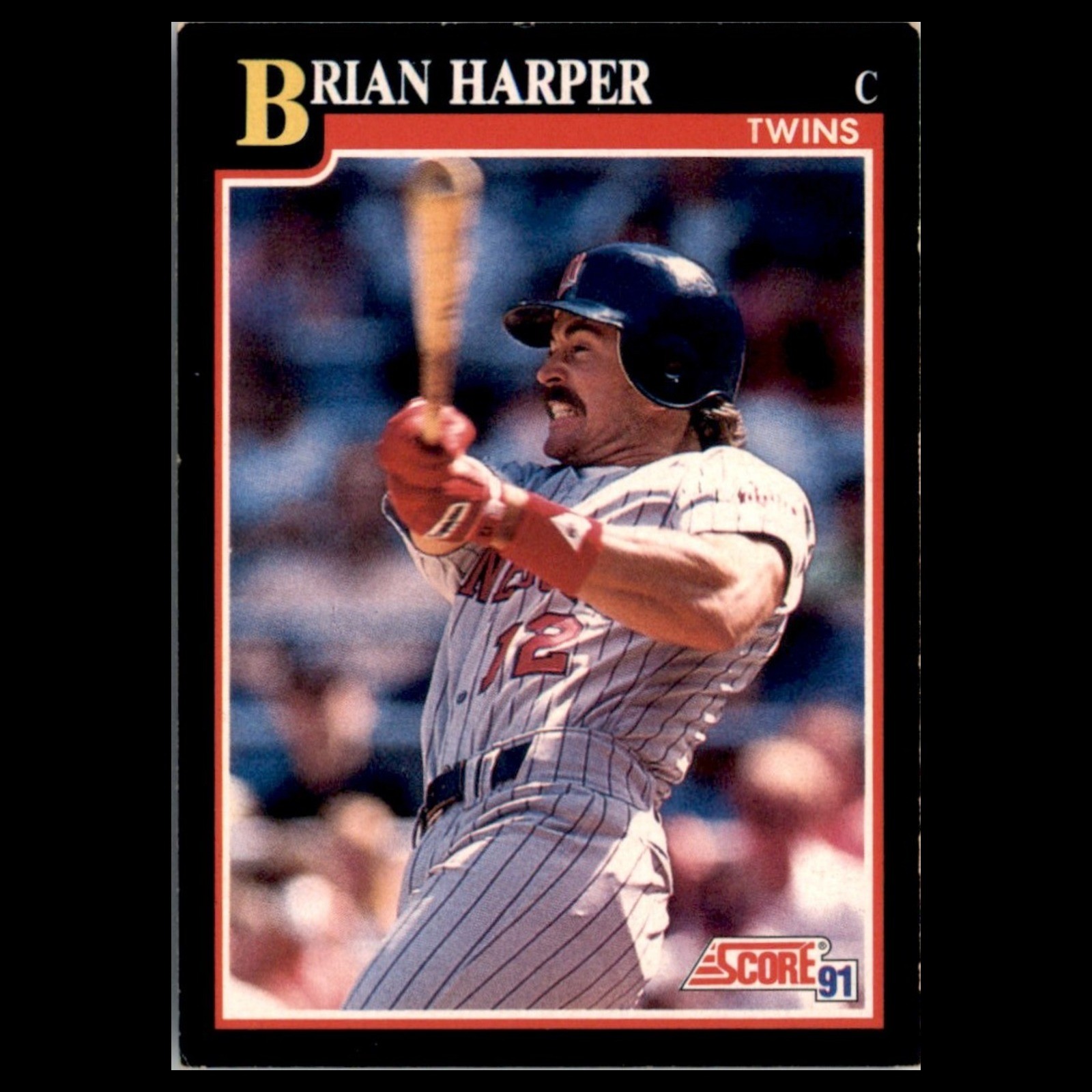 Brian Harper #312.0 1991 Score Minnesota Twins Baseball Card MLB