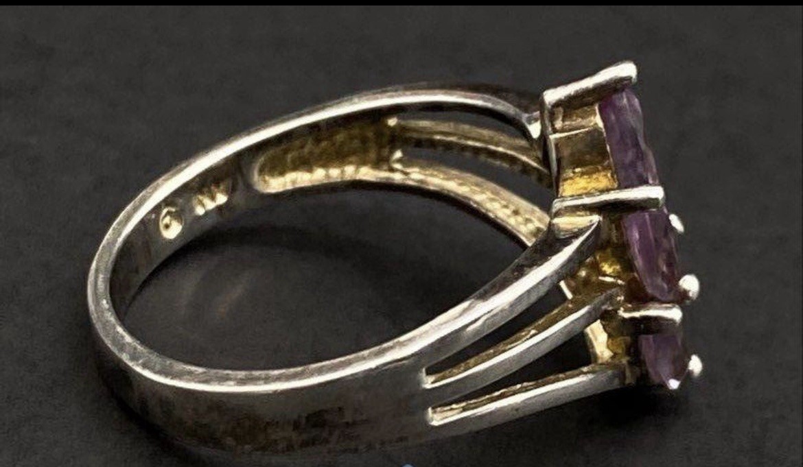 Amethyst 925 Sterling Ring - image 3