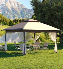 Garvee 13x13FT Pop Up Gazebo,Canopy Tent Mosquito Netting,Outdoor Patio Gazebo