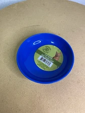 New Blue Greenbrier Kennel Club Cat Food Dish With Rubber Bottom 5 inches