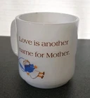 Vintage Glasbake 77 "Love is Another Name for Mother" Milk glass Coffee Mug