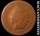 1868 Indian Head Cent - Scarce  Semi-key  Better Date  No Reserve  #K2595