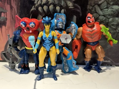 1980's MOTU Vintage Masters of the Universe He-Man Figure Toy Lot Of 4