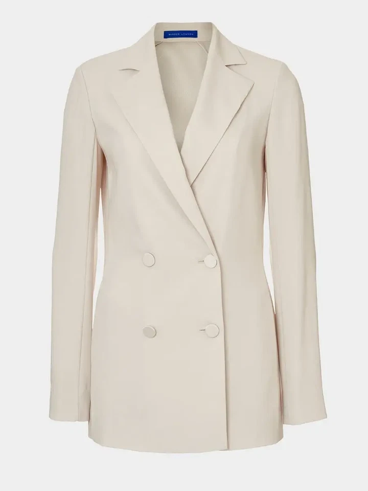 WINSER LONDON Jacket 16 Pearl Tailored Blazer Buttons Pockets - Image 2 of 4