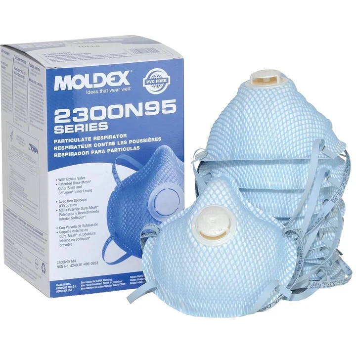 1 BX Moldex 2300 N95 Protective Particulate Respirator Masks W/ Exhalation Valve