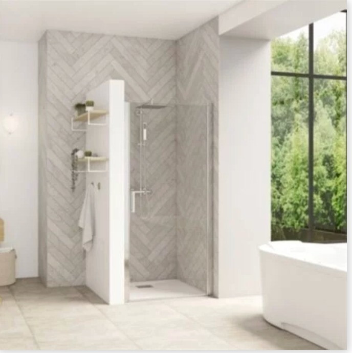 Porte de douche neuve L 110 Kinedo PA90210CT paroi de niche