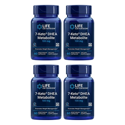 Life Extension 7-Keto DHEA Metabolite 100mg Healthy Body Weight 60 Capsule 4Pack