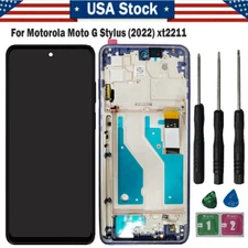 For Motorola Moto G Stylus 2022 XT2211 XT2211DL LCD Touch Screen Digitizer+Frame