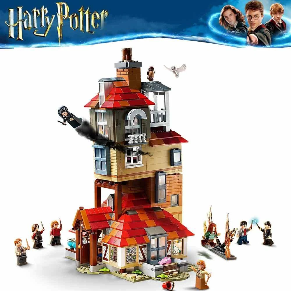 Harry potter lego set attack on the burrow hot sale
