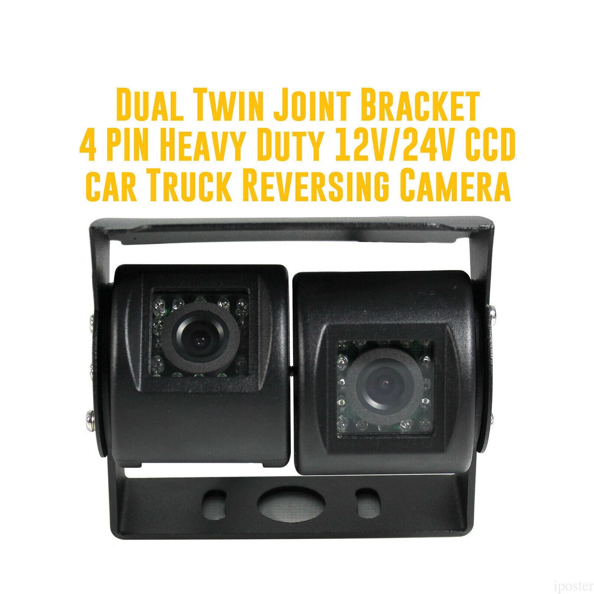 9 QUAD SPLIT MONITOR SCREEN 3x REAR VIEW BACKUP CCD CAMERA SYSTEM FOR TRUCK RV