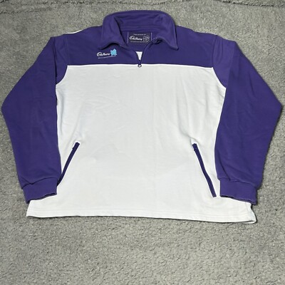 2012 London Olympics Cadbury Purple/White 1/4 Zip Pullover XL