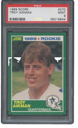1989 Pro Set Football Troy Aikman Rookie Card RC #490 PSA 10 GEM