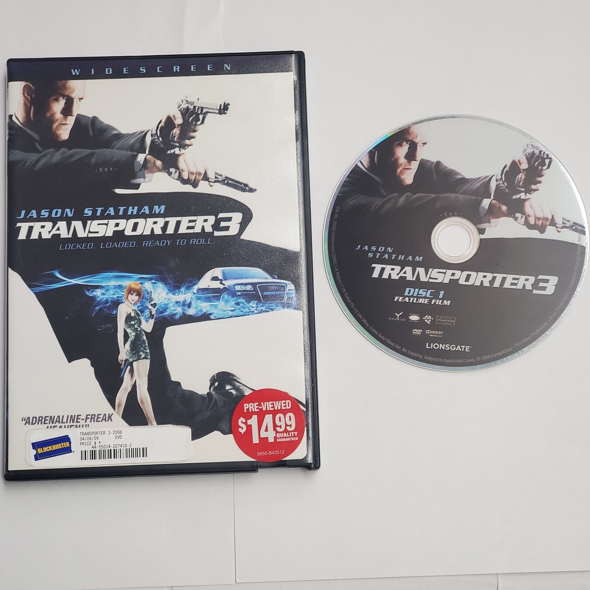 TRANSPORTER Jason Statham, Natalya Rudakova, DVD COMPLETE!