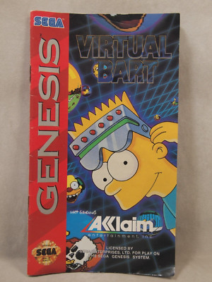 Virtual Bart (SEGA Genesis) Authentic MANUAL ONLY
