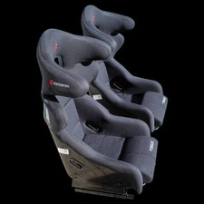 Pair of TOGE Fibreglass Racing Bucket Seats – Black, Side-Mount, Memory Foam