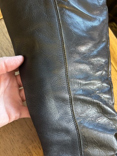 Steve Madden Tall Black Leather Harness Zipper Riding Boots Womens 8.5, Soft - Picture 14 of 14