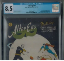 ALTER EGO #7 RARE HTF White Pages CGC 8.5!  Black Adam before SHAZAM #28!  1964!