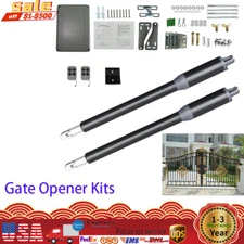 Electric Arm Dual Swing Gate Opener Automatic Heavy Duty Kit+Remote Up to 650lbs