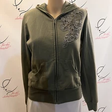 Self Esteem.  Junior Sz Large.  Hoodie.  Cotton Spandex.  Zip.  Lace Accent. B79