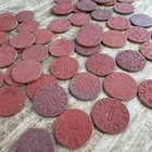 49 OPA Red Point Token War Ration WW2 Vintage Old Coin - 1 Point Variety Letters