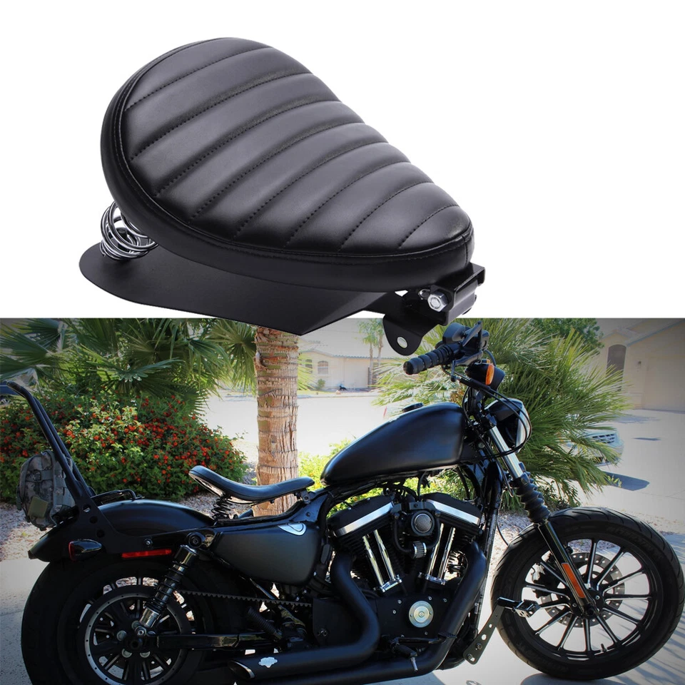 For Honda Shadow 1300 1100 600 700 750 Black Motorcycle Bobber Solo Seat Spring - Image 2 of 4