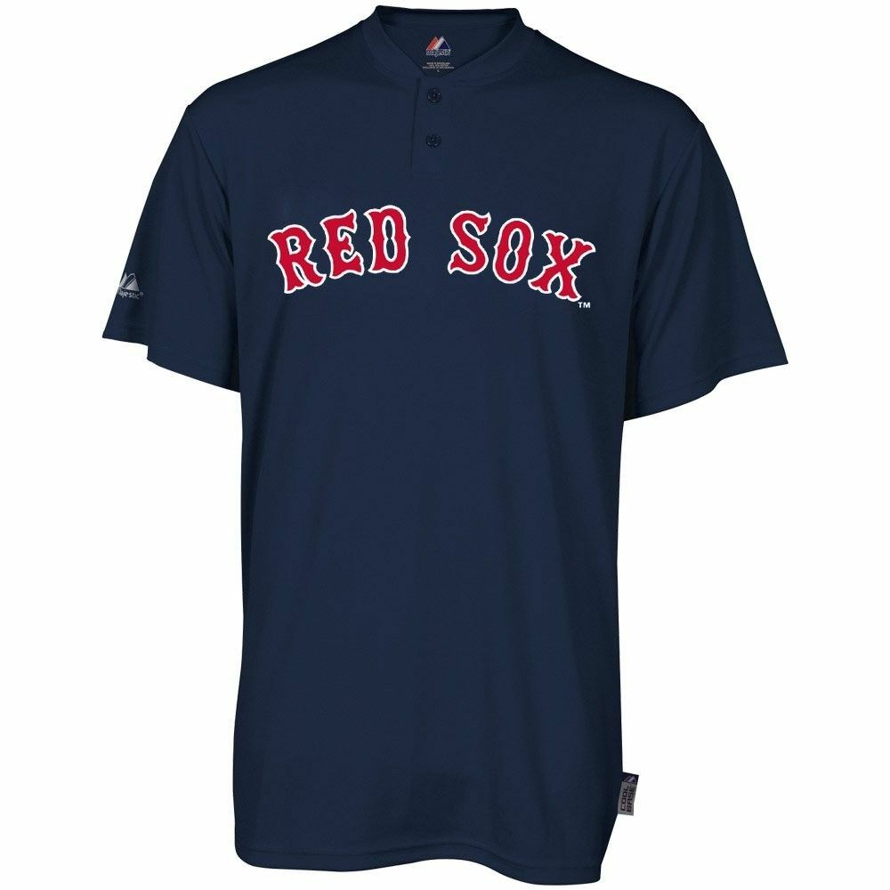 MLB Majestic Boston Red Sox Navy Team Cool Base 2 Button Replica
