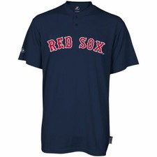 MLB Majestic Boston Red Sox Navy Team Cool Base 2 Button Replica Jersey Youth XL