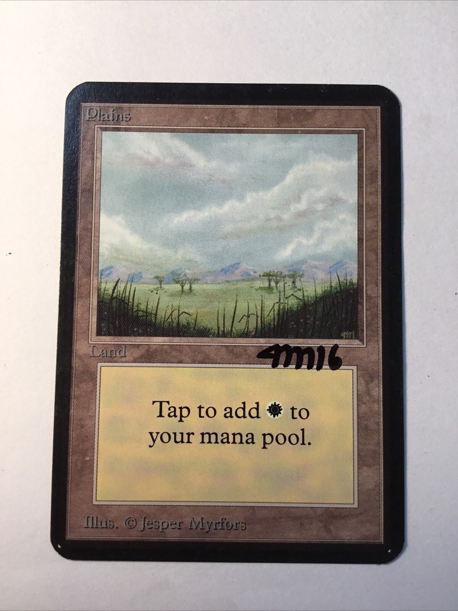 MTG Magic The Gathering Alpha Plains Artist Signed Jesper Myrfors