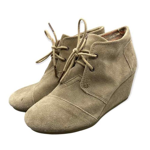 Toms Womens 7 Kala Grey Wedge Bootie 