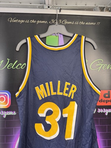 Vintage CHAMPION Reggie Miller #31 Indiana Pacers NBA Basketball Jersey 48 - Picture 4 of 5