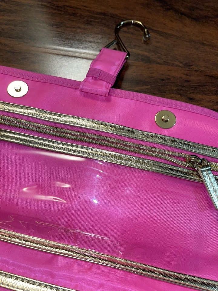 Lilly Pulitzer CATCH THE WAVE ORGANIZADOR COLGANTE COSMÉTICO DE VIAJE Estuche Plegable GWP Foto 4 de 4