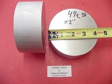 2 Pieces 4-1/2" ALUMINUM 6061 ROUND ROD 2" LONG T6511 Solid Lathe Bar Stock