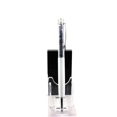 Madagascar Raw Sapphire Mineral Pen. White color.