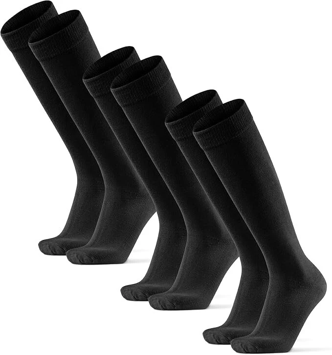DANISH ENDURANCE Knee Length High Bamboo Dress Socks 3 Pack UK 3-5 3 B22R02