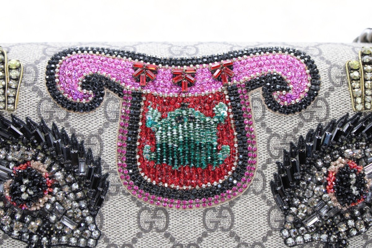 Limited Edition Gucci Dionysus Grey Embellished Medium GG Limited Edition Gucci Dionysus Grey Embellished Medium GG
