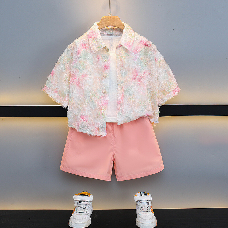 Able Lightweight Boys Summer Clothing Set With Short Sleeves And Cute